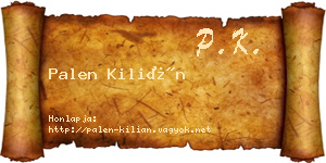 Palen Kilián névjegykártya